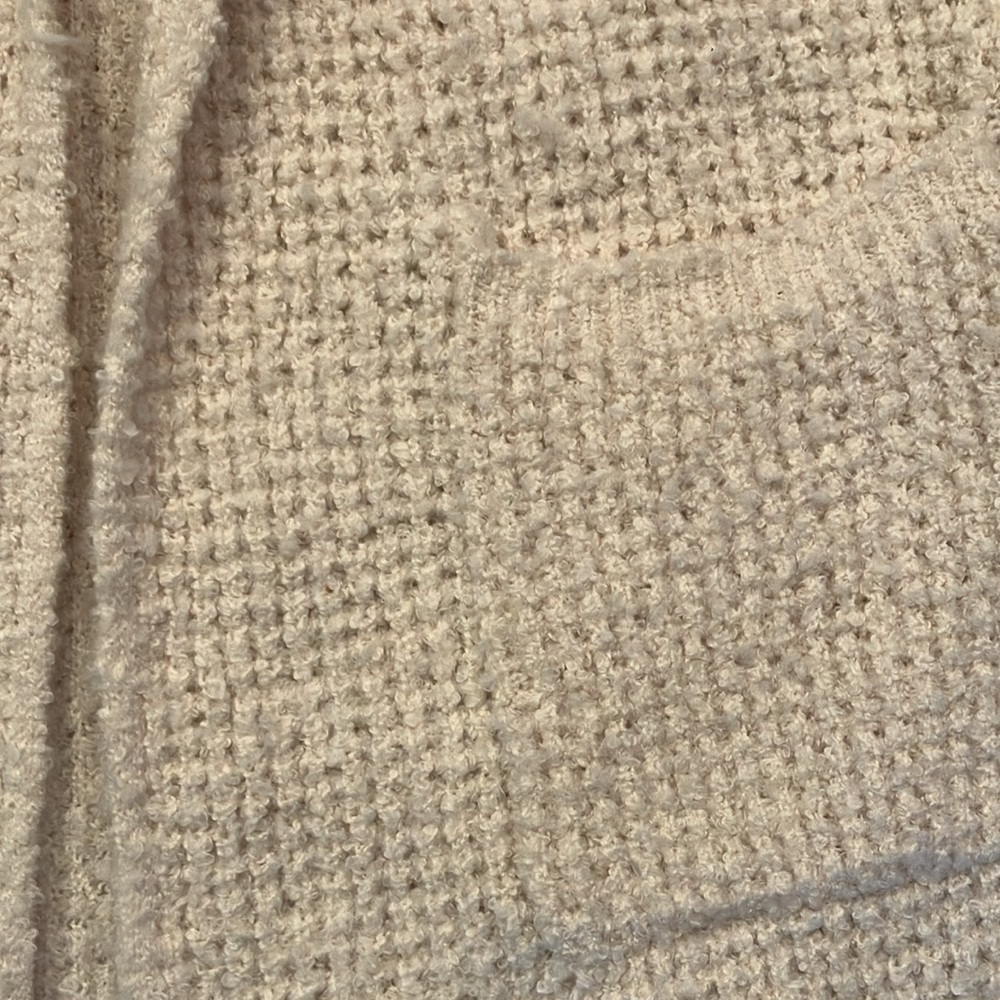 Allie Rose size Small Hooded Offwhite long sweater coat - Picture 2 of 5